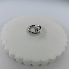 Çivi Detaylı Parlak Silver Yüzük