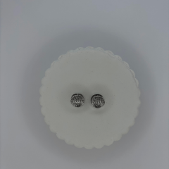 Açılır Kapanır Taşlı Deniz Kabuklu Silver Küpe