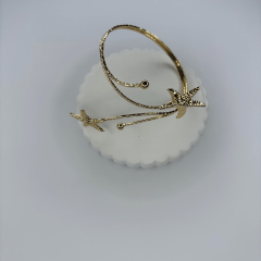 Büyük İki DenizYıldızı Gold Kol Aksesuarı