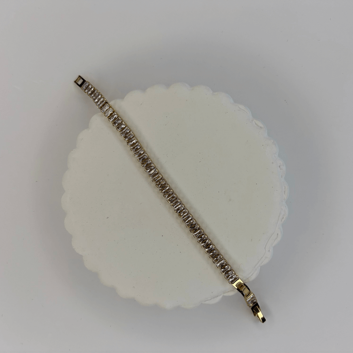 Taşlı Gold Su Yolu Bileklik