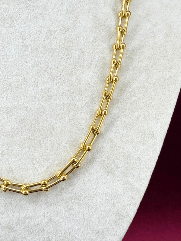 Uzun Tiffany Zincirli Gold Kolye