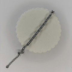 Kısa Tiffany Zincirli Silver Bileklik