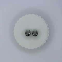 Yassı ve Bombe Şekilli Parlak Silver Küpe