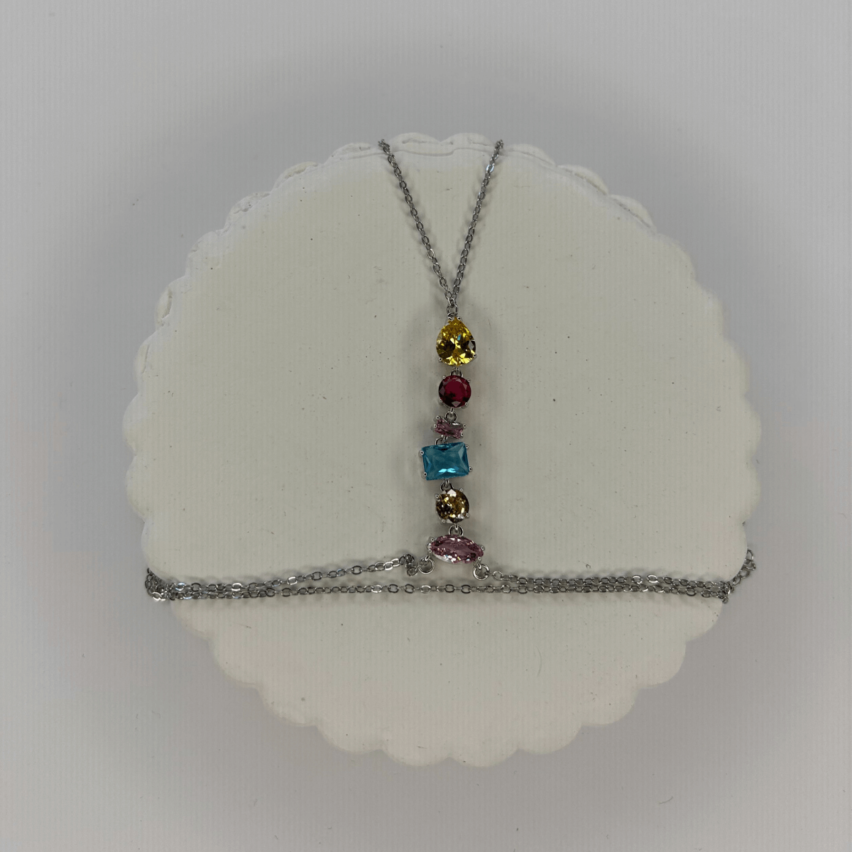 Renkli Taşlı Çift Sarımlı Silver Şahmeran