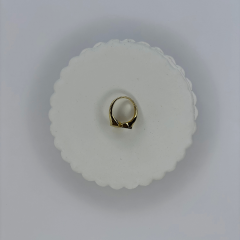 Silver Taşlı Bal Peteği Detaylı Gold Yüzük