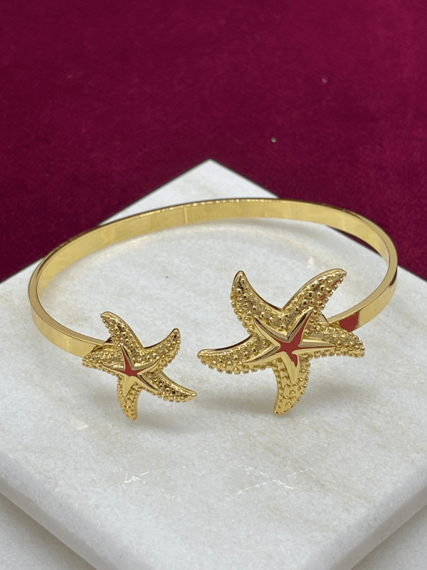 Çift Denizyıldızlı Vip Gold Ayarlanabilir Kelepçe