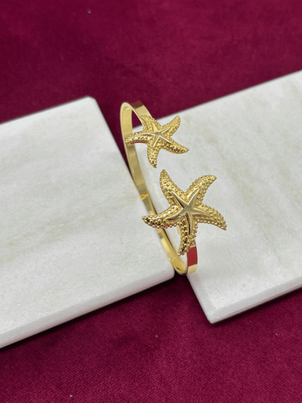 Çift Denizyıldızlı Vip Gold Ayarlanabilir Kelepçe