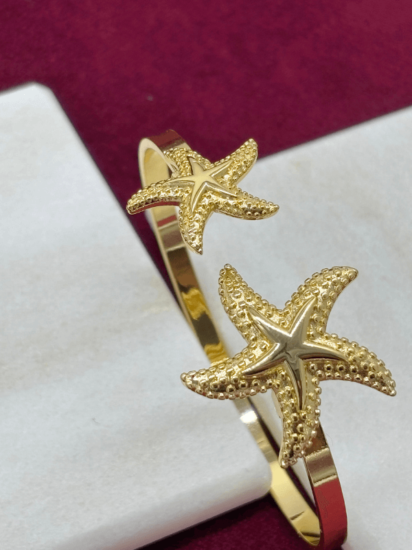 Çift Denizyıldızlı Vip Gold Ayarlanabilir Kelepçe