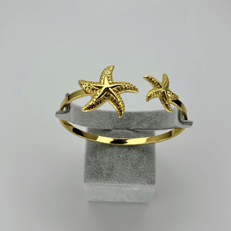 Çift Denizyıldızlı Vip Gold Ayarlanabilir Kelepçe