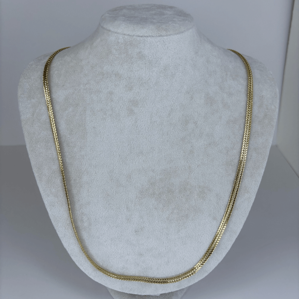 14 K Renginde İtalyan Zincir Örgü Model Gold Kolye