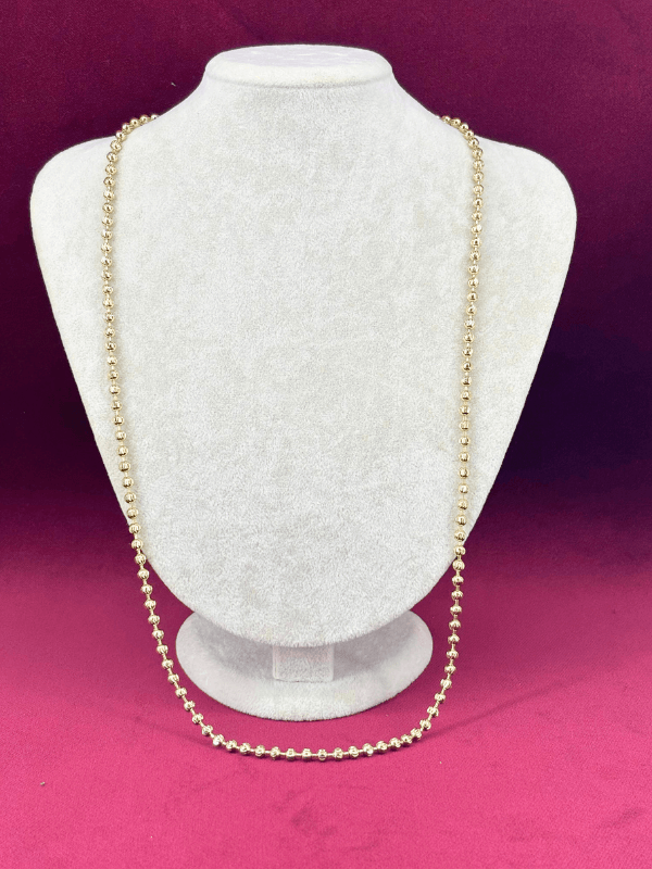 14 K Renginde Dorika Taşlı Gold Kolye