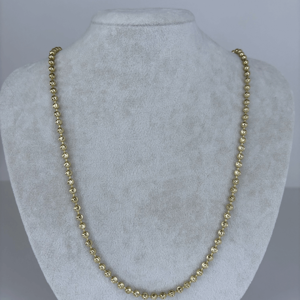 14 K Renginde Dorika Taşlı Gold Kolye