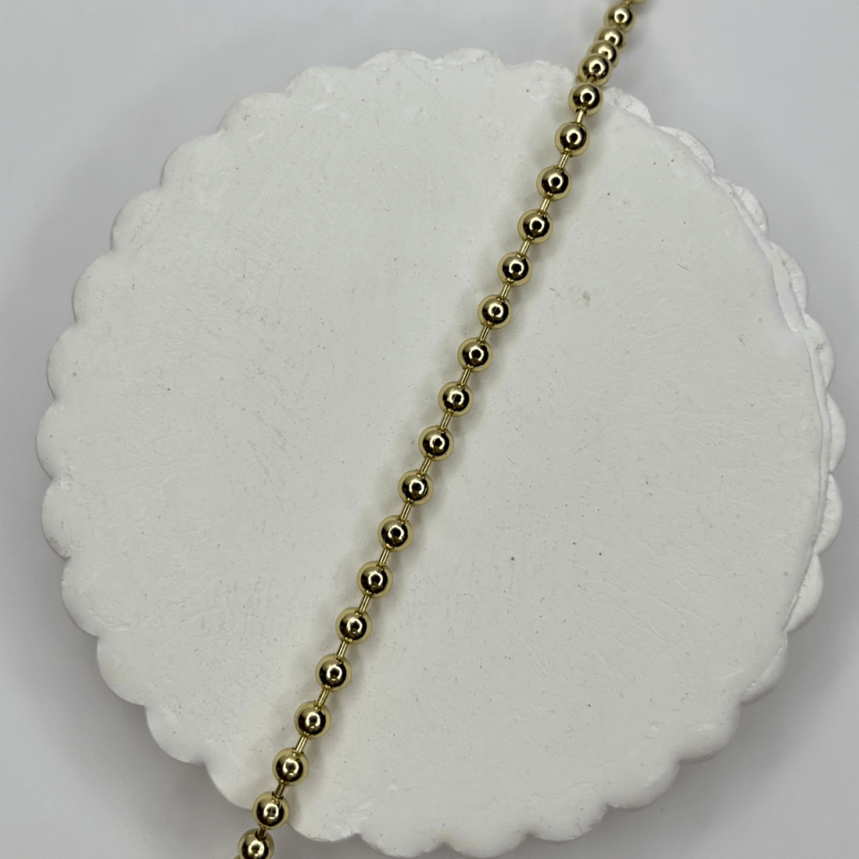 14 K Renginde Dorika Taşlı Gold Bileklik