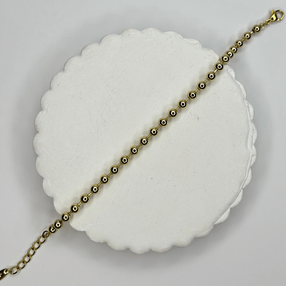 14 K Renginde Dorika Taşlı Gold Bileklik