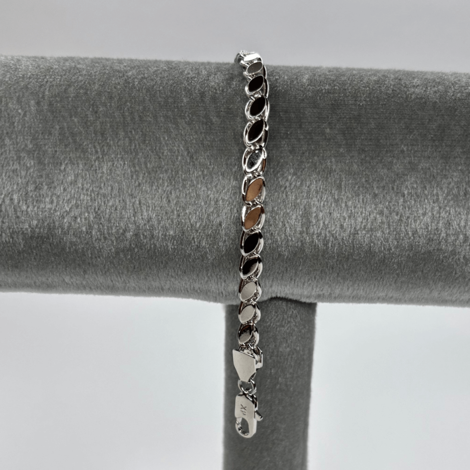 Yaprak Şekilli Parlak Silver Bileklik