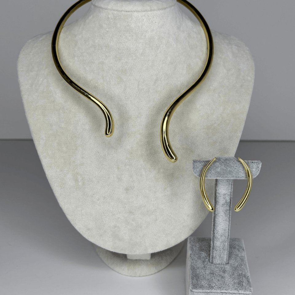 Kemik Şekilli Gold Renkli Set