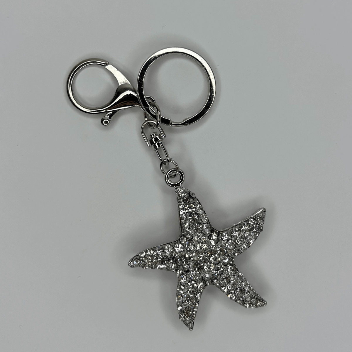 Minik Taşlı Silver Renkli Denizyıldızı Figürlü Çanta Aksesuarı