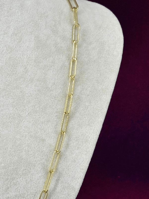 14 K Renginde Büyük Ataş Şekilli Gold Kolye 60 cm