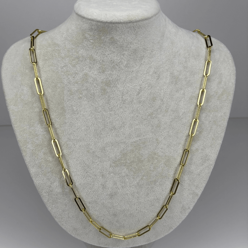 14 K Renginde Büyük Ataş Şekilli Gold Kolye 60 cm