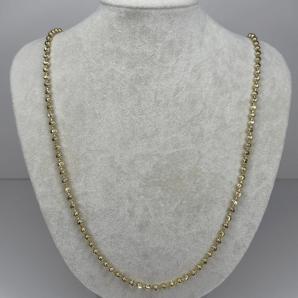 14 K Renginde Dorika Taşlı Gold Kolye 70 cm