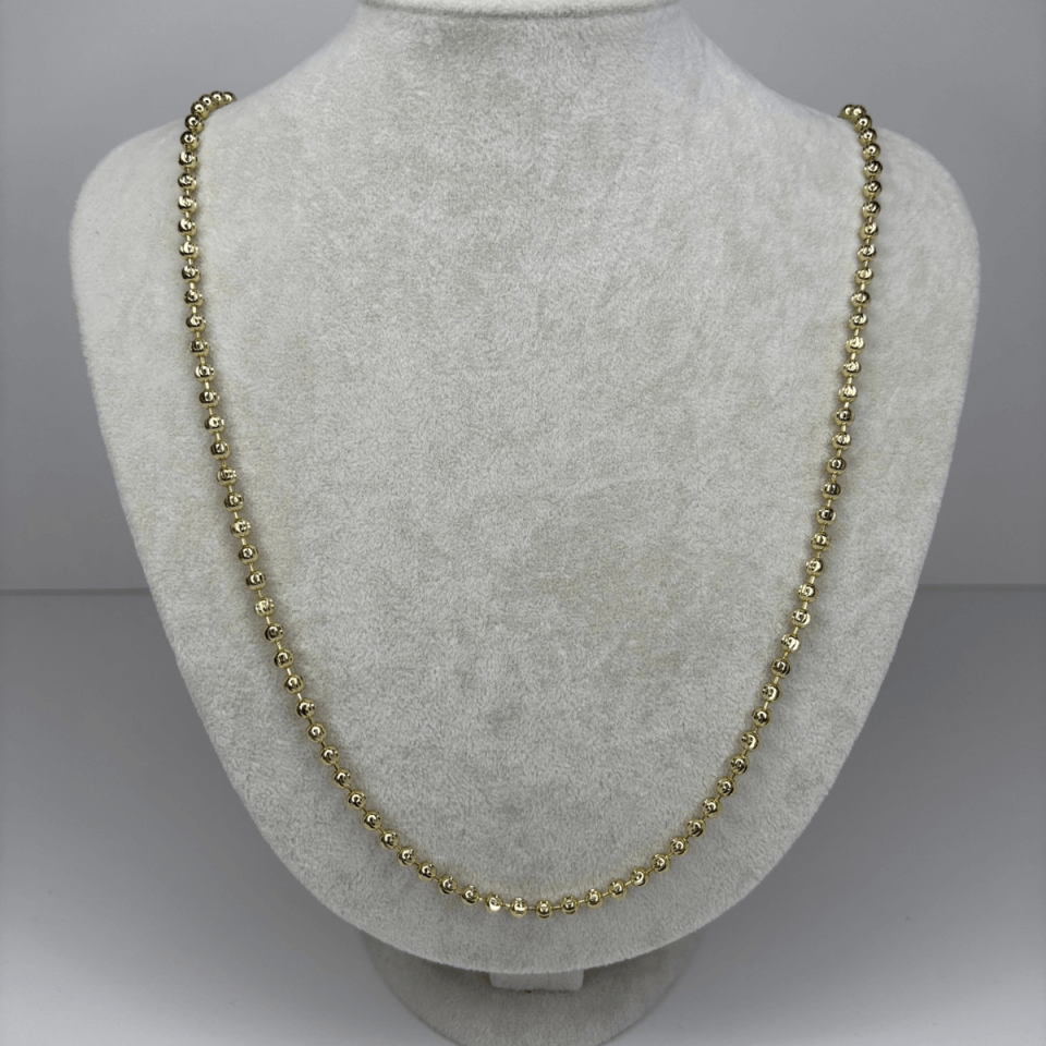 14 K Renginde Dorika Taşlı Gold Kolye 70 cm