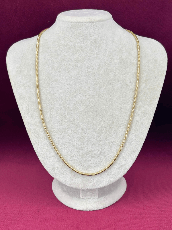 14 K Renginde Kalın İtalyan Zincir Model Gold Kolye 55 cm