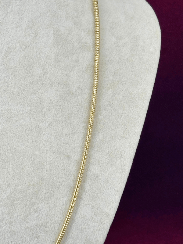 14 K Renginde Kalın İtalyan Zincir Model Gold Kolye 55 cm