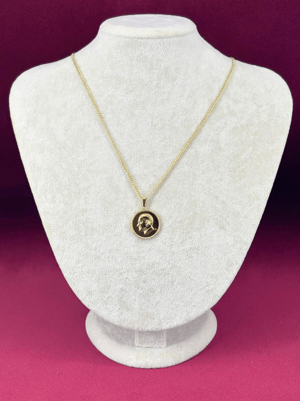 14 K Renginde Atatürk Kabartmalı Gold Kolye 60 cm