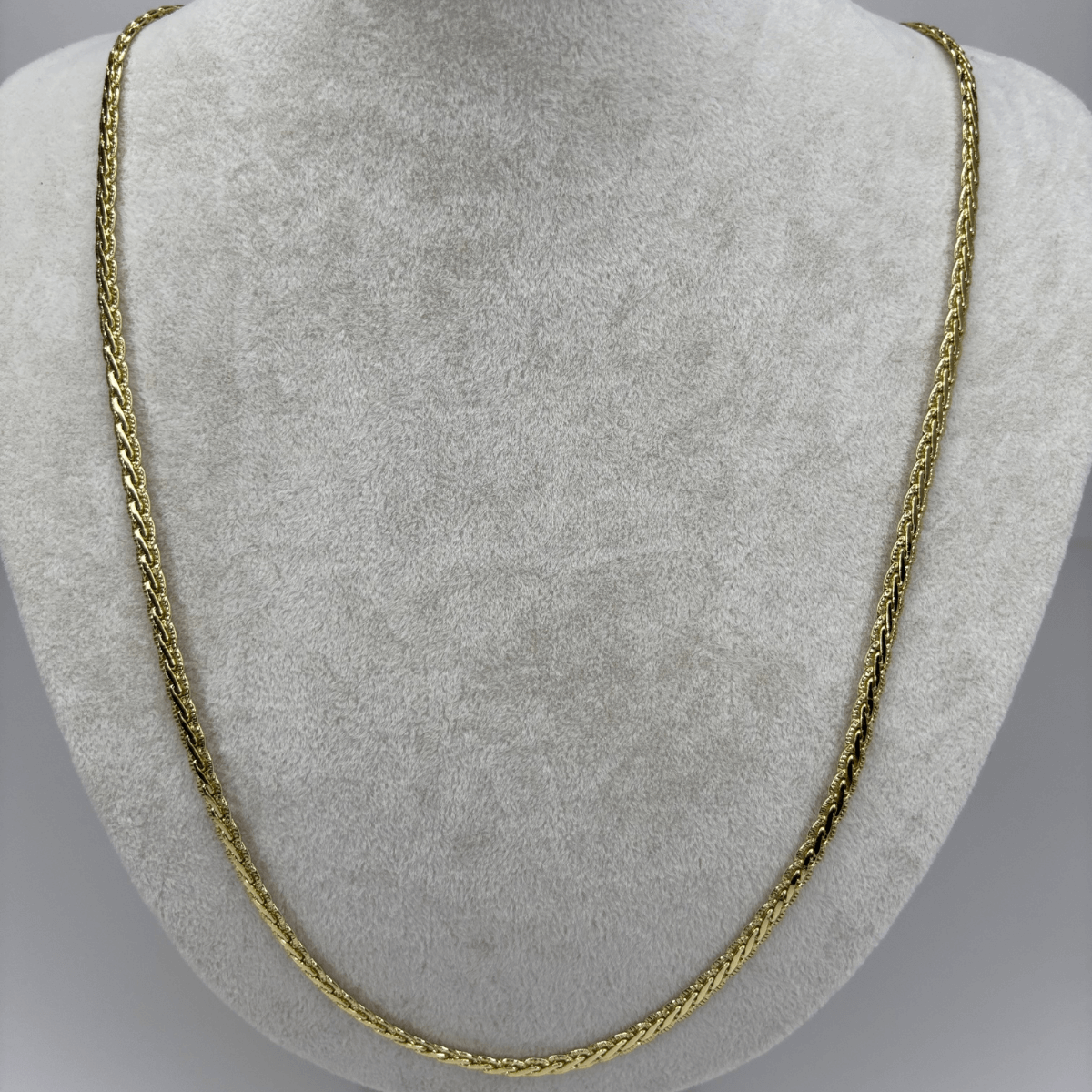 İnce Örme Burgu Model Gold Kolye 60 cm