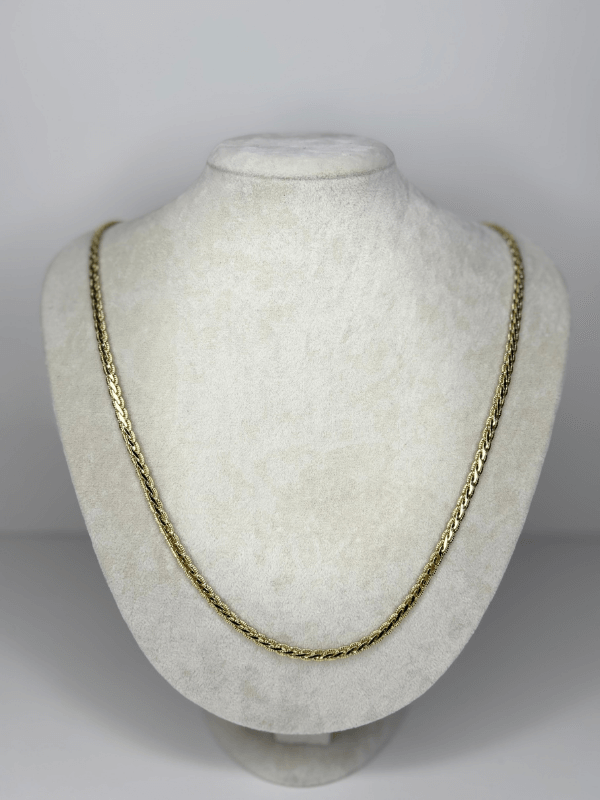 14K Renginde İnce Örme Model Gold Kolye