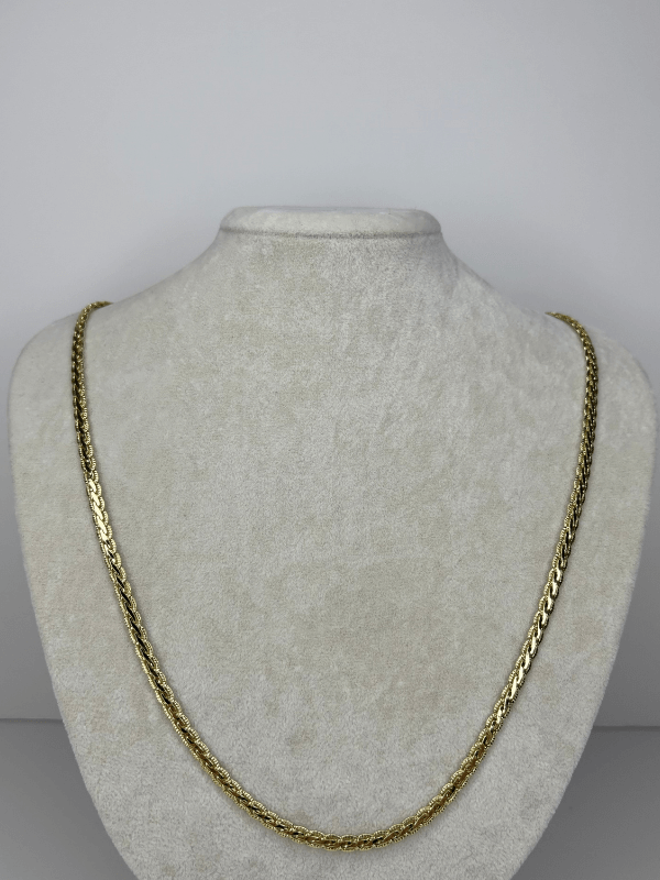 14K Renginde İnce Örme Model Gold Kolye