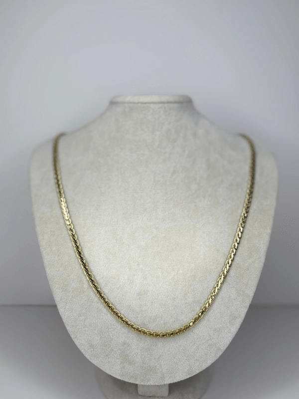 14K Renginde İnce Örme Model Gold Kolye